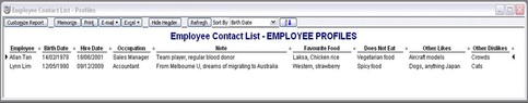QuickBooks Employee report
